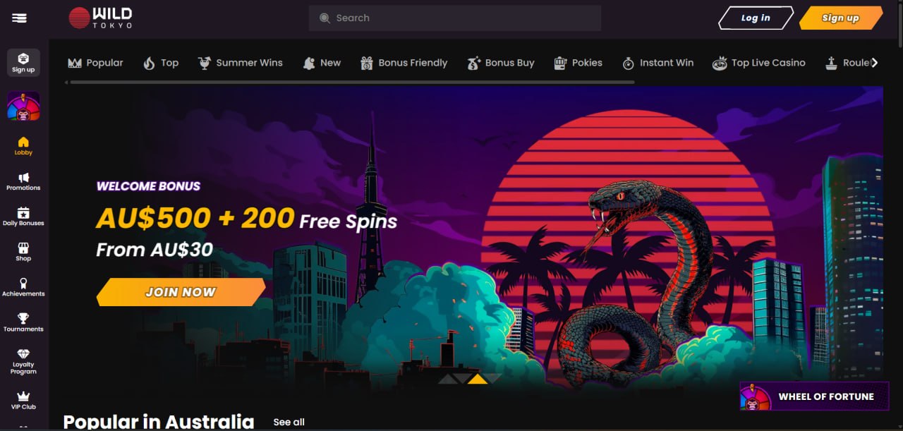 Wild Tokyo casino review for Australian players